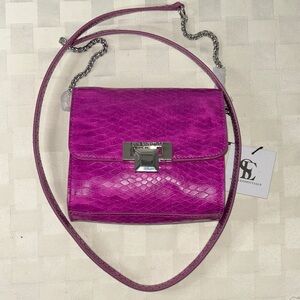 Snob Essentials Vibrant Pink/Purple Crossbody Bag